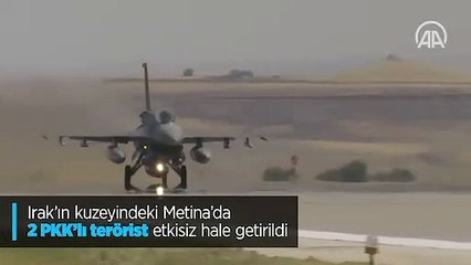 Irak'ın kuzeyindeki Metina'da 2 PKK'lı terörist etkisiz hale getirildi