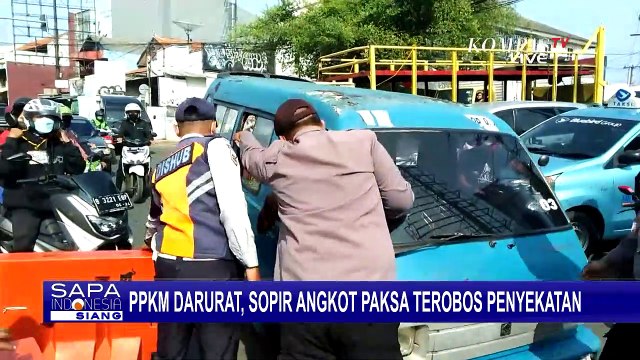 Sopir Angkot di Depok Dibawa Ke Kantor Polisi Akibat Nekat Terobos Penyekatan PPKM Darurat