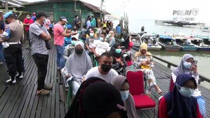 Serbuan Vaksinasi Massal Menyasar Masyarakat Pesisir di Balikpapan Timur
