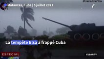 Cuba: pluie et vents violents lors du passage de la tempête Elsa