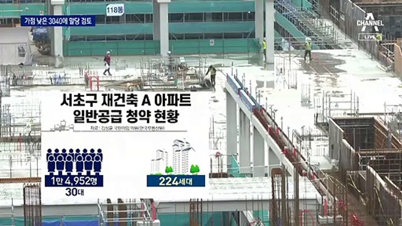 가점 낮은 3040 당첨 쉽게…‘청약 연령별 할당’ 만지작