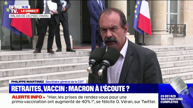 Réunion à l'Élysée : Rendre la vaccination obligatoire, c'est contraindre sans convaincre , pour le secrétaire général de la CGT