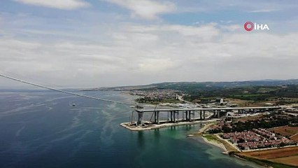 1915 Çanakkale Köprüsü’nün askı halat montajı başladı