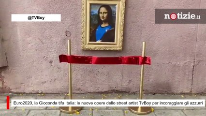 下载视频: Euro2020, la Gioconda tifa Italia: le nuove opere dello street artist TvBoy in onore degli azzurri