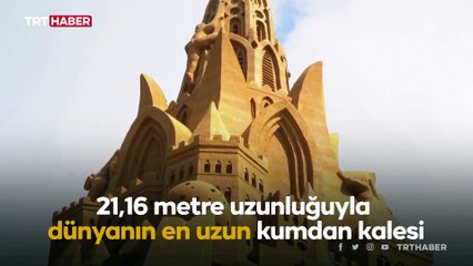 Dünyanın en uzun kumdan kalesi inşa edildi