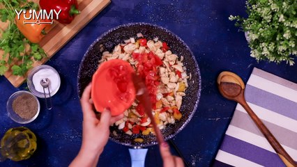 مكرونة بشاميل بالدجاج