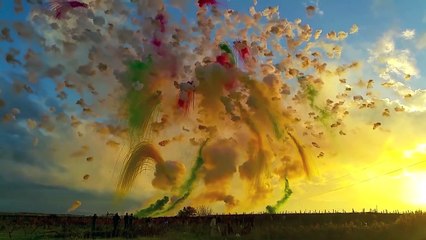 Amazing Daytime Fireworks in Italy
