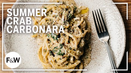 Summer Crab Carbonara with Lemons and Capers