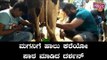 Challenging Star Darshan Teaches His Son Vineesh How To Milk The Cow