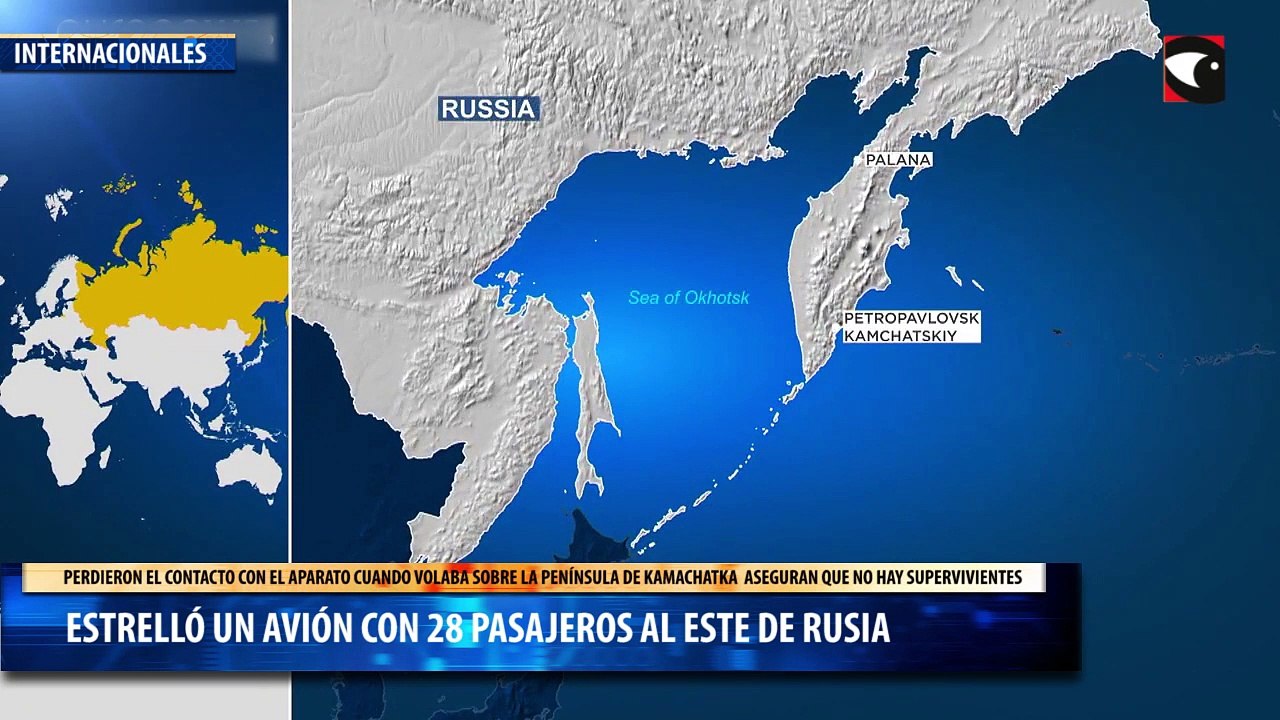 Estrelló un avión con 28 pasajeros al este de Rusia