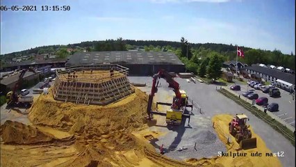 The world`s tallest sandcastle has been built in Denmark