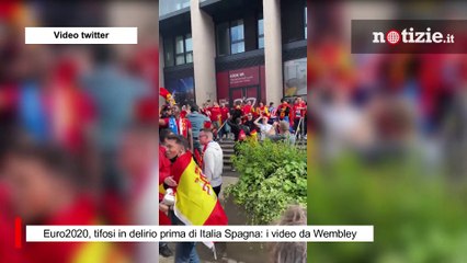Euro2020, tifosi in delirio prima di Italia Spagna: i video da Wembley