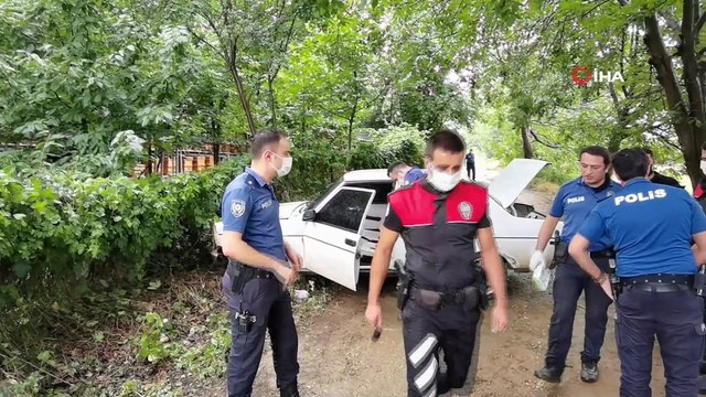 Nefes kesen kovalamaca sırasında polis otosuna çarpıp kaza yapan şüpheli yakalandı