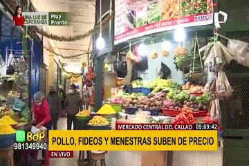 Mercado Central del Callao: sube precio del pollo, aceite y menestras