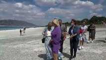 BURDUR - Kültür ve Turizm Bakanı Ersoy'un eşi Pervin Ersoy ile ünlüler Salda Gölü'nü gezdi