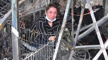 Saplantılı aşık dükkanı ateşe verdi, şoke olan kadın gözyaşlarına boğuldu
