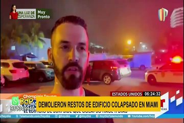 Demuelen con explosión controlada restos de edificio que colapsó en Miami