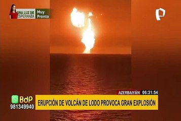 Azerbaiyán: erupción de volcán de lodo cerca de empresa petrolera causa pánico