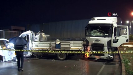 - Tır kamyonete çarptı: 3 yaralı