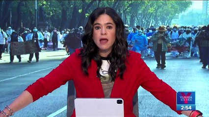 Pensionados y jubilados del realizan plantón en Paseo de la Reforma