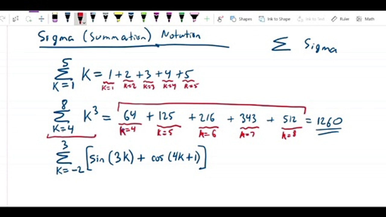 Area and finite sums - Intro to sigma notation