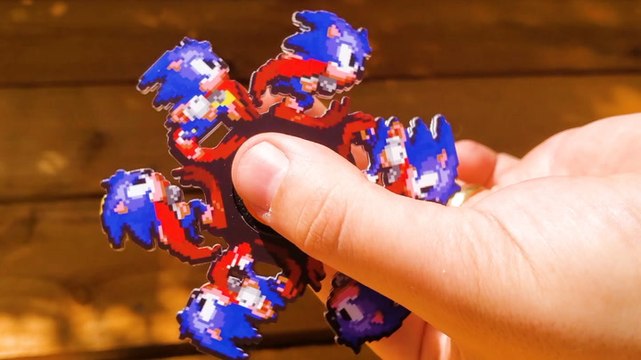 Fidget spinners have characters that look like they're running