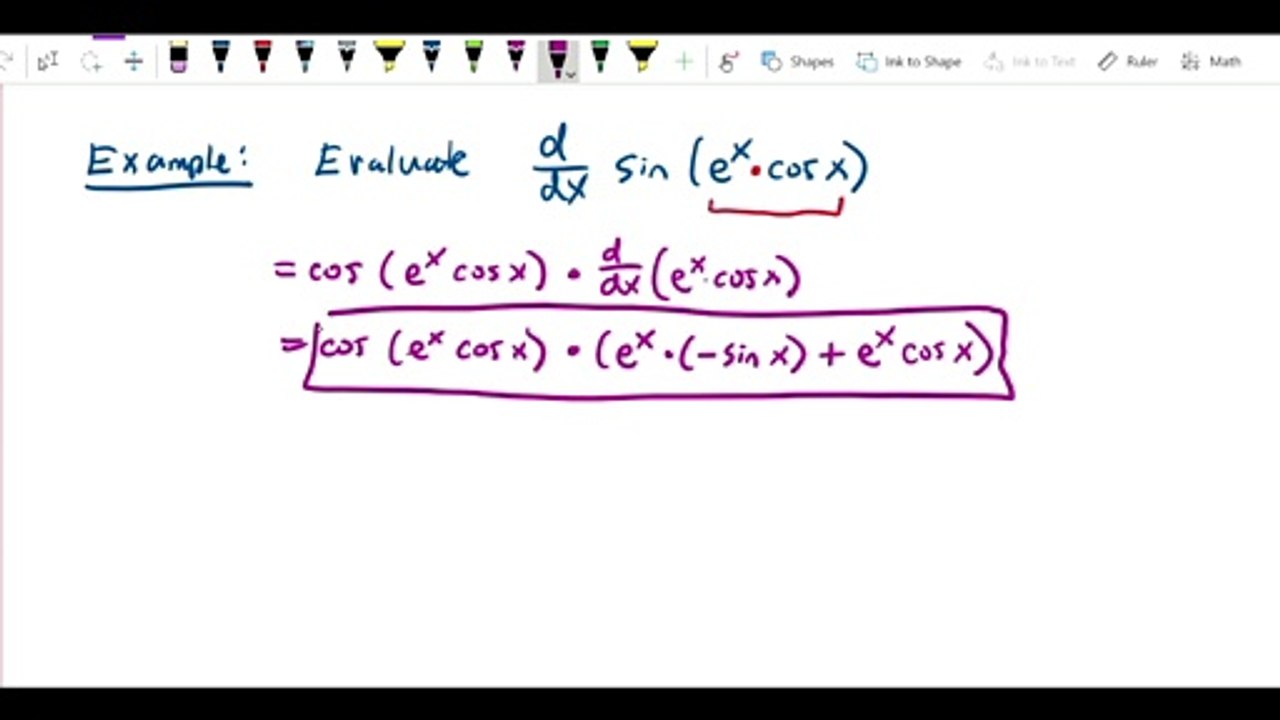 Chain rule - chain rule combined with product and quotient rules