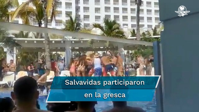 Se desata batalla campal en hotel de Mazatlán lleno de turistas pese a semáforo en rojo