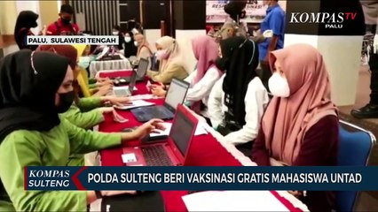Polda Sulteng Beri Vaksinasi Gratis Mahasiswa UNTAD