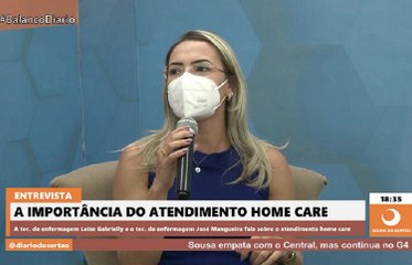 Enfermeira explica como funciona o home care e fala da dedicação para desempenhar a função