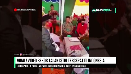 Viral! Video Rekor Talak Istri Tercepat di Indonesia, Baru Ijab Kabul Minta Cerai