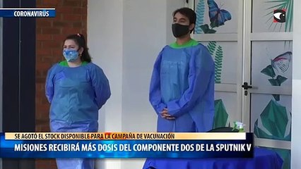 Tras agotarse el stock enviado por la Nación, se esperan nuevas partidas y la semana que viene continuarán aplicando en Misiones el componente dos de la Sputnik V