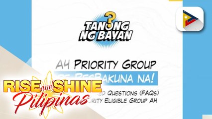 TANONG NG BAYAN: A4 priority group re-resbakuna na!
