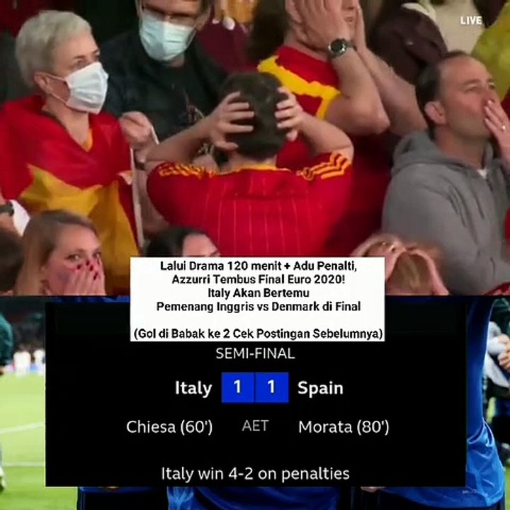 Italy vs Spain ( pinalty)