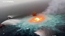 فيديو | دوامة من النار تحت سطح المياه في خليج المكسيك
