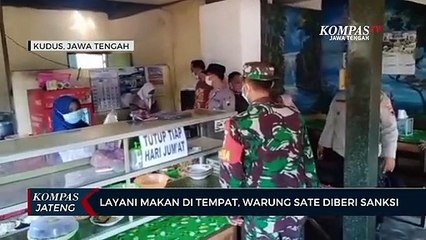 Layani Makan di Tempat, Warung Sate Diberi Sanksi