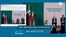 Salud promueve uso de cubrebocas con foto de Alcocer, Ebrard y López-Gatell sin portar uno