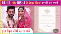 Rahul Vaidya And Disha Parmar Marriage Date And Details Out