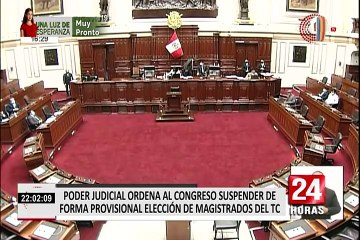 Poder Judicial ordenó al Congreso suspender elección de magistrados del TC