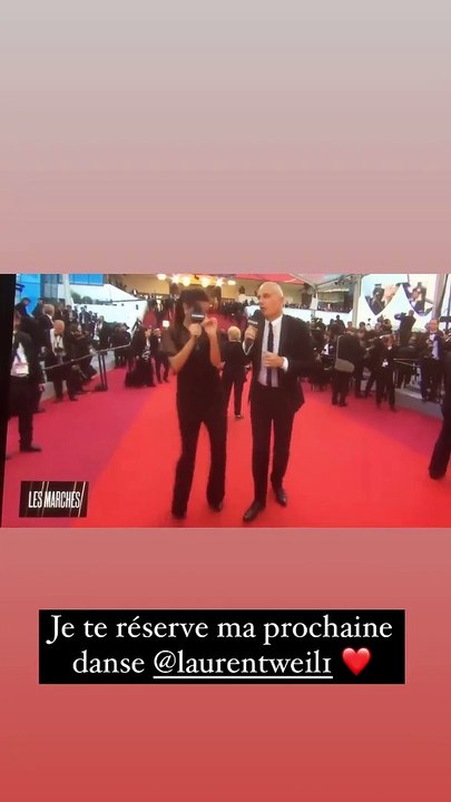 Laurie Cholewa partage une vidéo de Laurent Weil et elle en train de danse, le 6 juillet 2021
