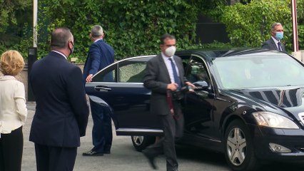 La reina Letizia llega a una reunión de trabajo con la Fundación Abertis
