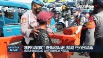 Supir Angkot Nekat Terobos Penyekatan