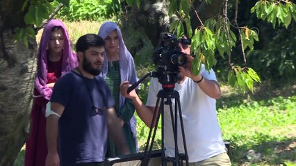BURSA - 'Osmanlı payitahtı' Bursa'nın tarihi mekanlarını ve doğasını film platosuna dönüştürdüler