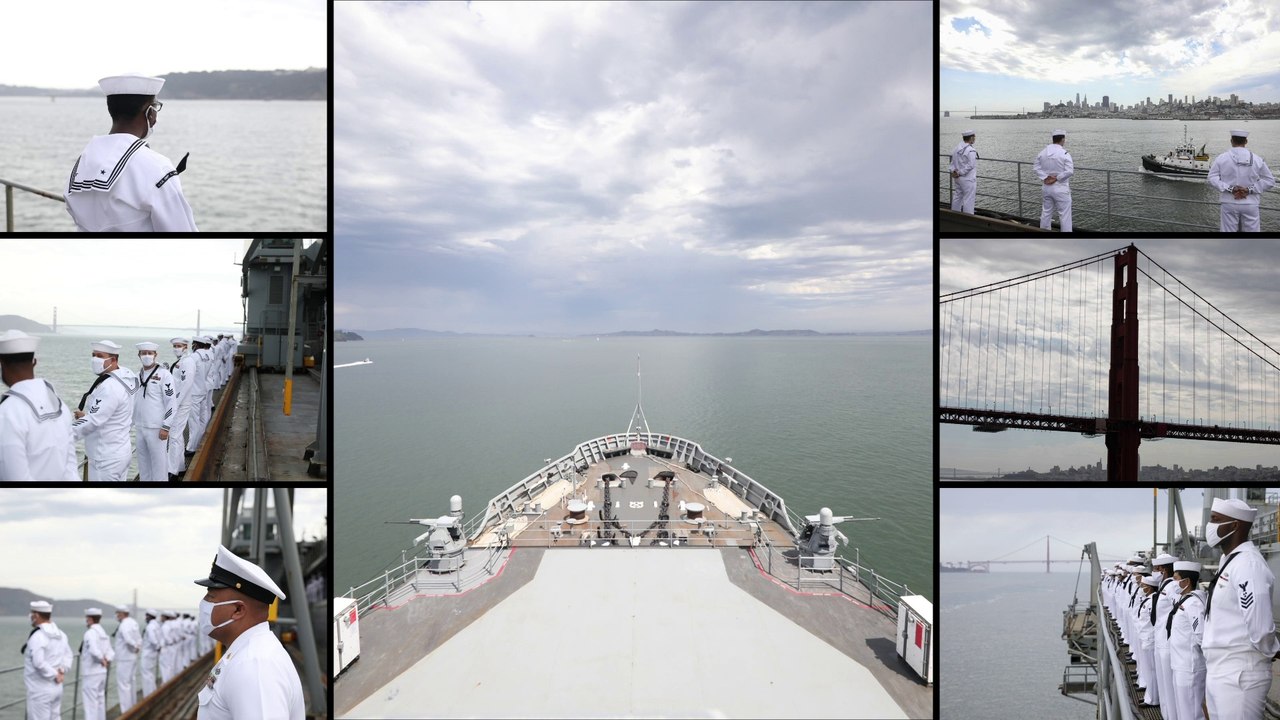 U.S. Navy • USS Emory S. Land Transits San Francisco Bay