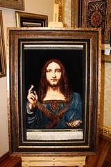 LEONARDO'NUN SALVATOR MUNDİ TABLOSU İPEK HALIYA İŞLENDİ