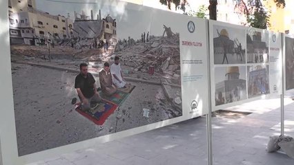 Medya-İş, AA'nın fotoğraflarından oluşan "Direnen Filistin" konulu sergi açtı