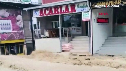 Zonguldak Ereğli'yi kuvvetli yağış vurdu! Ormanlı beldesi su altında kaldı