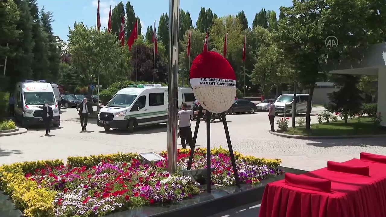 ANKARA - Hayatını kaybeden St. Petersburg Başkonsolosu Mehmet Ferhan Yorulmaz için tören düzenlendi (1)