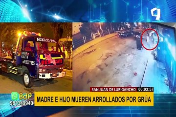 Grúa arrolla a una mujer y su hijo en San Juan de Lurigancho