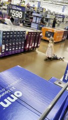 Sister Drags Cranky Brother Through Store